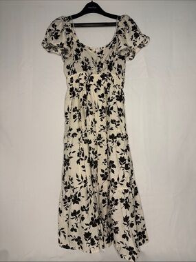 Blu Pepper Black & White Floral Maxi Dress